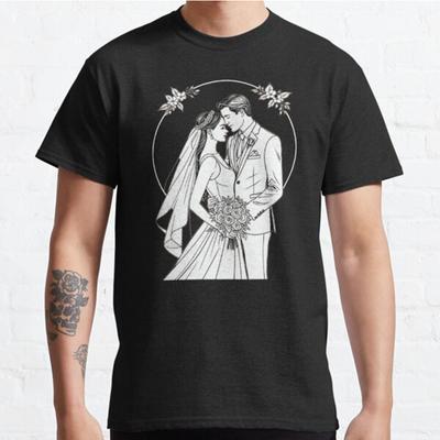 Men Fashion Casual Short Sleeves The Wedding Tops Aesthetic Vintage Oversized T-shirts - Men's Summer Cotton Graphic Tee
