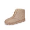 Winter Student Snow Boots Women's Short Boots Short Thermal Boots Lace-Up Women's Shoes Flat Heel Martin Cotton Boots