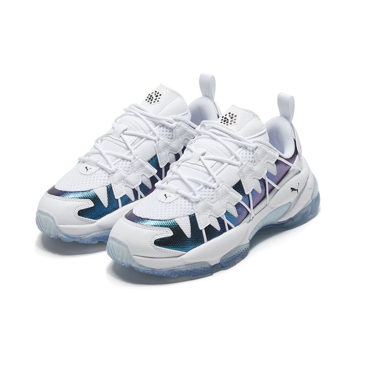 Puma Lqdcell Omega Iridescent Low Top Training Shoes Unisex Sneakers White 371463-02