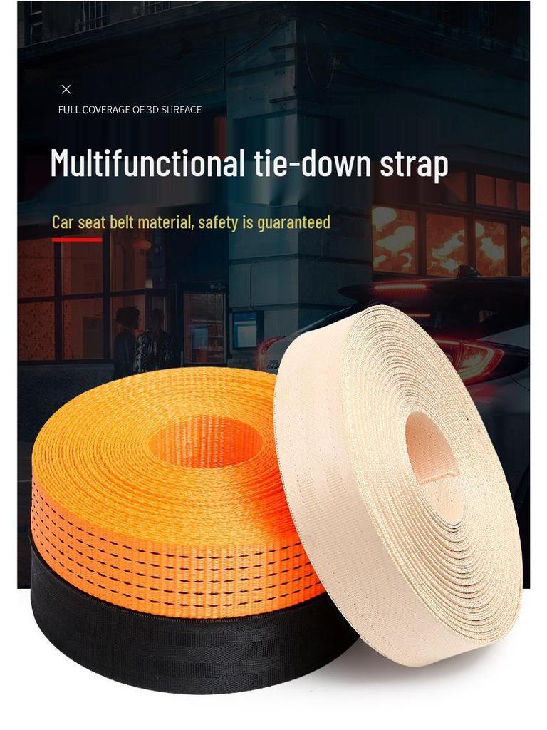 Heavy-Duty Polyester Truck Tow & Binding Straps - Wear-Resistant Brake, Tow Ropes & Webbing