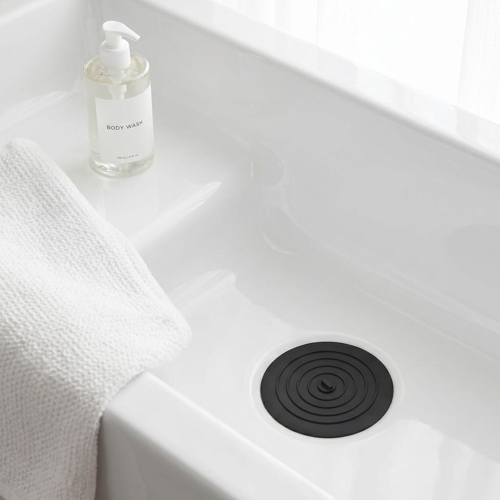 Silicone Sink Drain Stopper Flexible Plug for Bathtub Drain Cover Kitchen Bathroom Drainage Seal