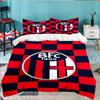 3PCS Football Bologna Bedding set,Ideal For1pc Duvet Cover And 2pcs Pillowcases Perfect for Christmas gift,Ideal for Bedroom, Dormitory