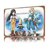 Fantasy IX Characters Illustration Personalized D Textured Metal Poster Wall Art Tinplate Sign for Garage Decorations Wand Deko