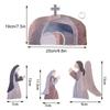 Easter Scene Wooden Decoration Wooden Jesus Nativity Christ Statue Decoration