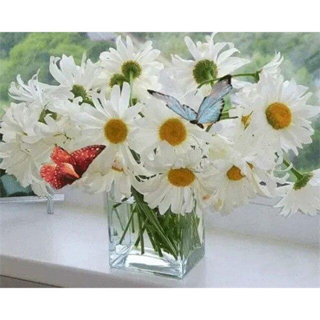 Flower Diamond Painting Accessories 5D DIY Diamond Mosaic Embroidery Cross Stitch Full Round Square Rhinestone Home Decoration