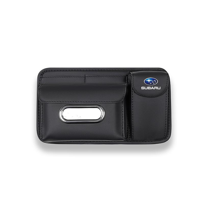 Car Tissue Box Holder Leather Car Armrest Napkin Case Sun Visor Backseat Bag For Subaru STI XV Forester BRZ Outback Legacy WRX WW222