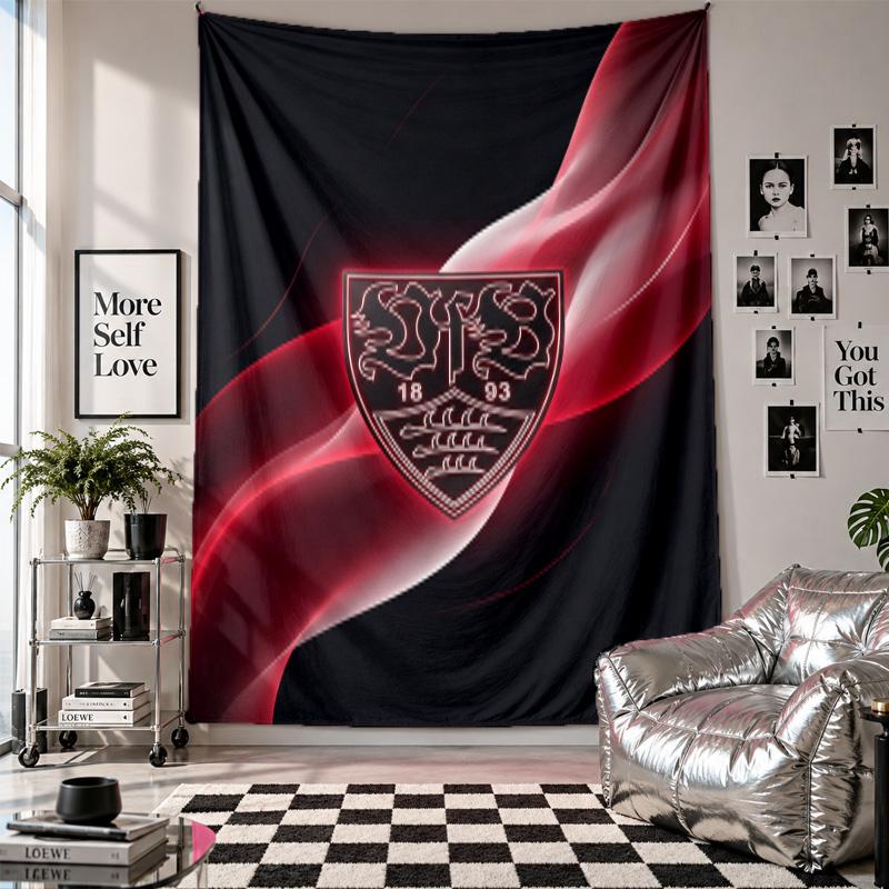 VfB Stuttgart Football Wall Tapestry Home Decor Wall Hanging Cloth for Bedroom Living Room Background