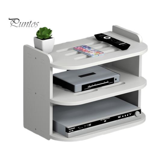 Półka ścienna do routera, organizer listwy zasilającej, dwuwarstwowa konstrukcja, wytrzymała, łatwa instalacja, pływający uchwyt ścienny