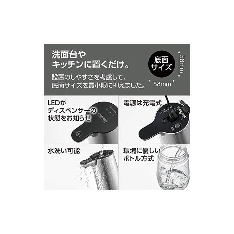 Saraya WASH BON Automatic Soap Dispenser, White