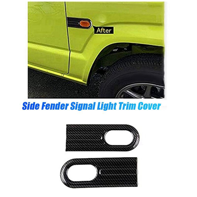 1Pair Car Front Fender Signal Light Trim Cover For Jimny 2019 2020 Side Fender Marker Light Frame Decoration Caps Parts