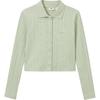 Women's Slim Fit Long Sleeve Knit Top Cream White 0018P-0001