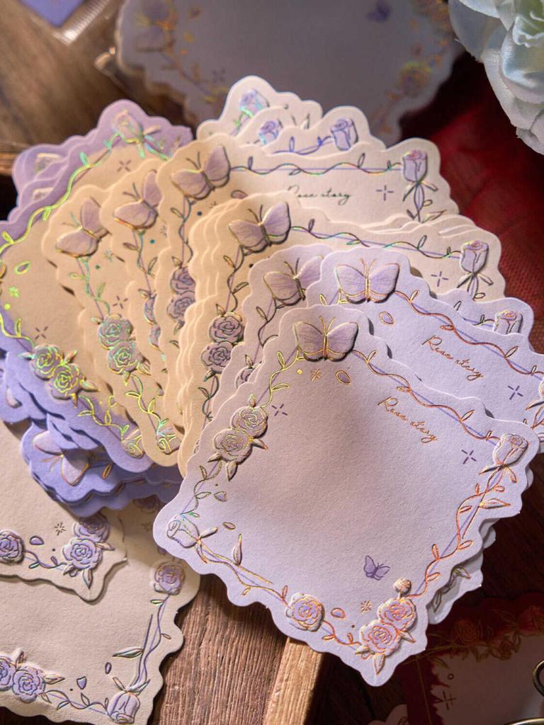 3D Embossed Rose Bouquet Memo Paper Set