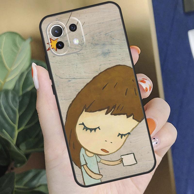 Cartoon Aesthetic Yoshitomo Nara Case For Xiaomi 15 14 Ultra 13T 14T 15T Pro 17 Pro Max POCO X7 X5 X6 F5 F6 F7 F8 Pro Coque