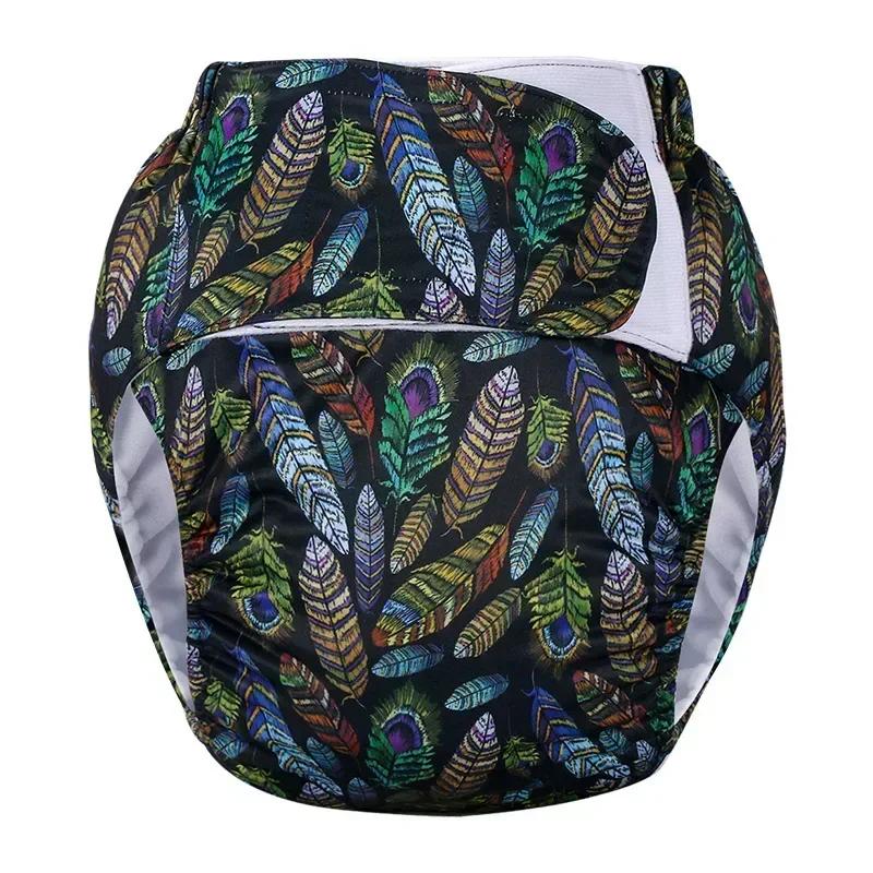 1 stk Gjenbrukbare Voksenbleier Stor Størrelse Vaskbar Stoffbleie for Pasienter Eldre Menn og Kvinner Inkontinensbukser