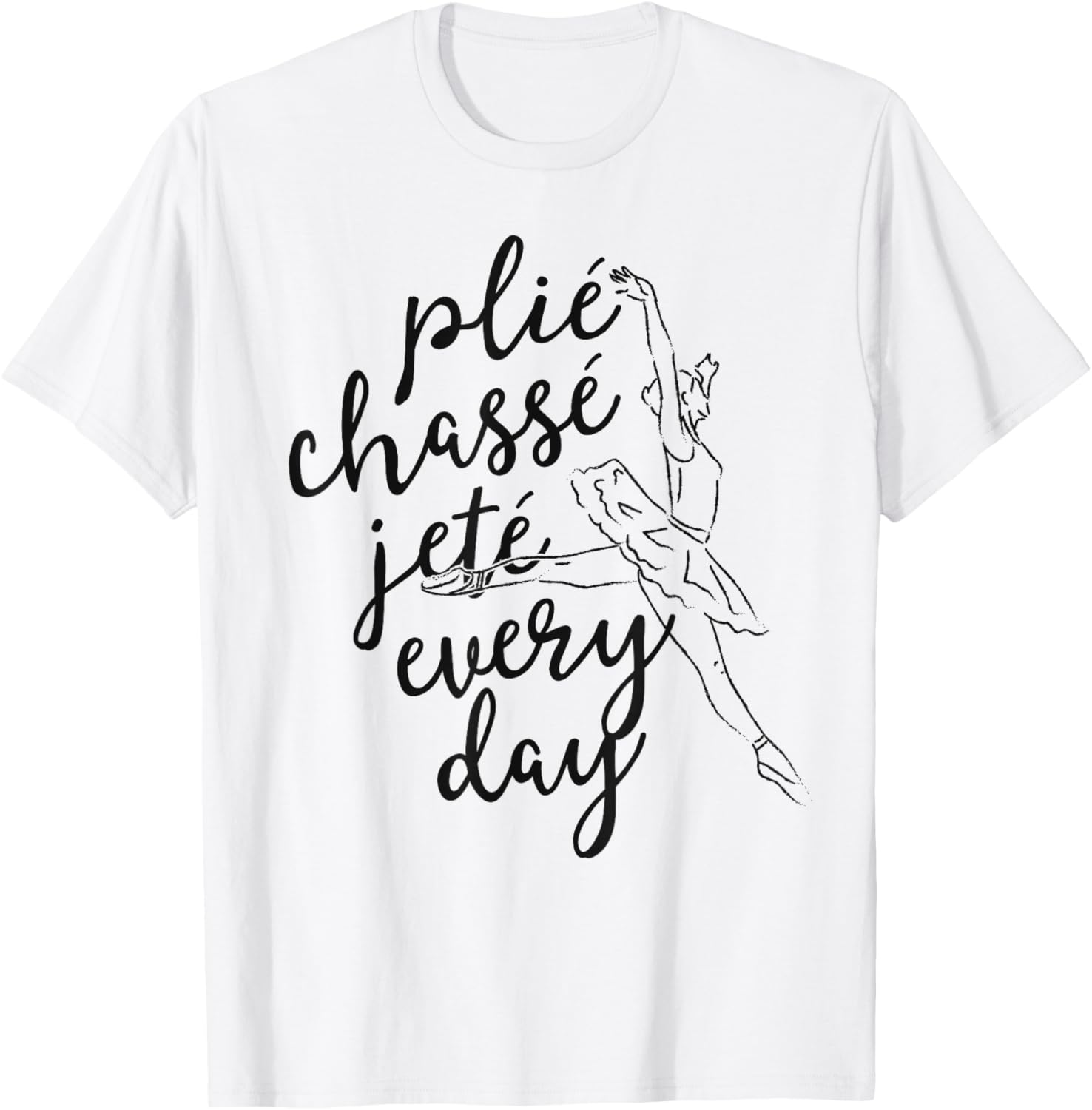 

Allday gift for the ballet teacher Tshirt Fashion casual short sleeve vintage Harajuku Y2K street clothes S