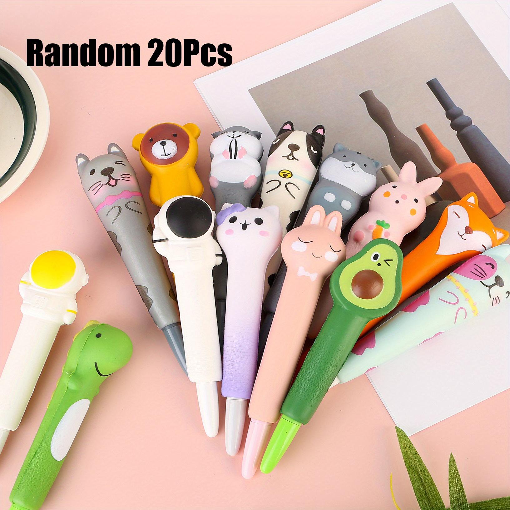 

10/ 20 шт. Милая гелевая ручка с дизайном животного, которую можно сжимать, пушистая, для снятия стресса, детские эстетичные канцелярские товары, нейтральная, забавная, для офиса, школы, забавные подарки для вечеринки, дня рождения 20pcs
