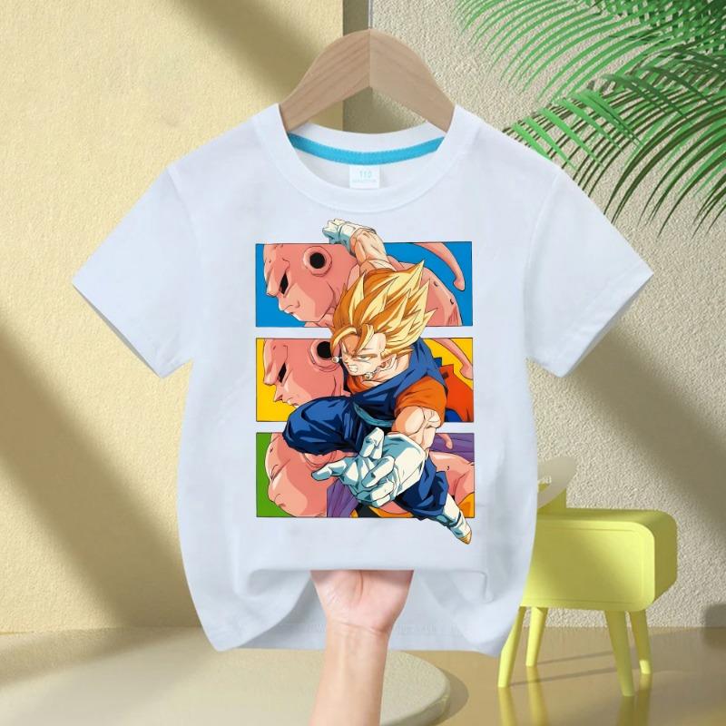 Dragon Ball T Shirt Bambini Tops Tee Anime Figure Son Goku Super Saiyan T-shirt Ragazzi T-shirt Bambini Vestiti Estate Manica Corta