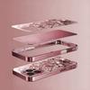 Glam Rose Gold Floral phone case for iphone 17 pro max cover Built-in glass for iPhone 17 16 15 14 13 12 pm Pro Plus