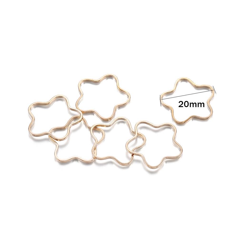 DIY Heart & Pentagram Metal Bezel Epoxy Alloy Frames for Jewelry Making