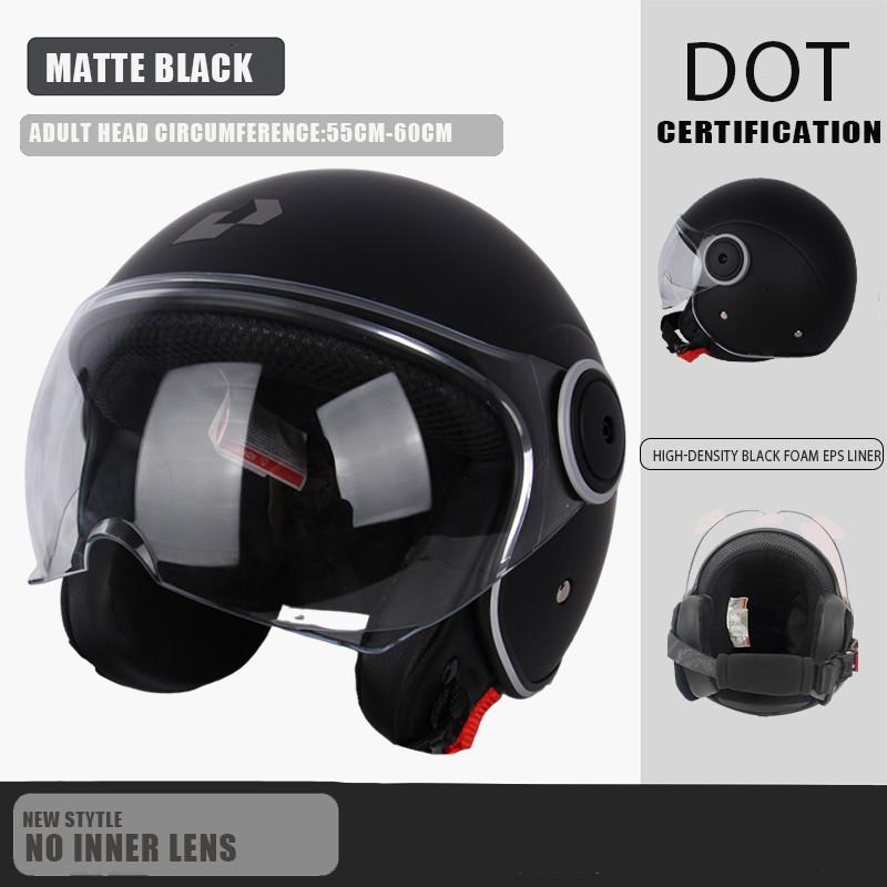 Certified Protective Helmet Safety Helmet Motorcycle Open Face Helmet Retro 3/4 Helmet Cruise Casco Casque Moto Men Women