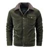 Corduroy Cotton Jacket Men's Casual Men's Loose Large Size Plus Fleece Thick Coat Men's Cotton Jacket