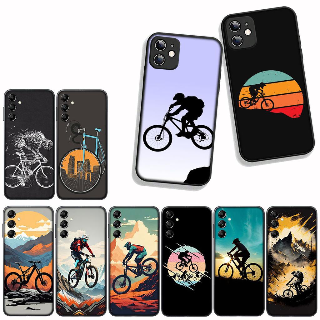 for Samsung Galaxy A55 A56 A25 A36 A54 S8 S9 S21 S20 FE A53 A13 A12 A14 A33 A70 A71 A51 A21S Case Mountain Bike Cycling art