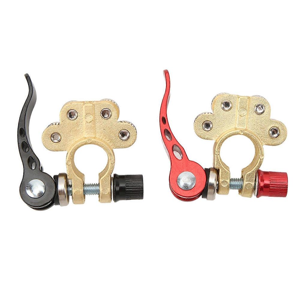 2PCS Car Battery Terminal 4 Way Positive Negative Copper Quick Release Terminal Clip for SAE JIS Type A Posts