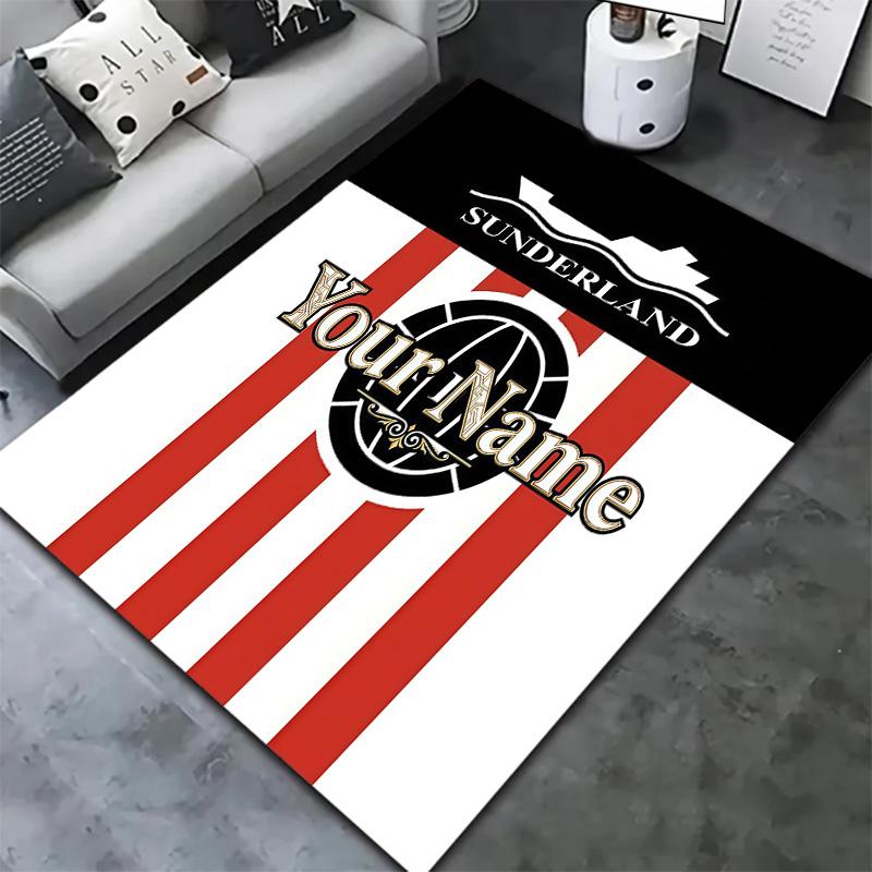 Sunderland futbolo klubo individualaus pavadinimo kilimas svetainei, miegamajam, namų sofos dekoravimui, vaikų žaidimų neslystanti grindų danga