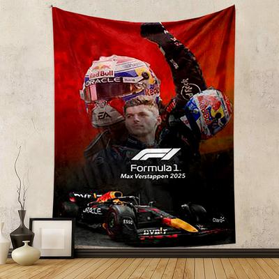 Formula 1 Racing Max Verstappen Red Bull 2025 Patterned Tapestry for Bedroom and Living Room Home Decor Sofas