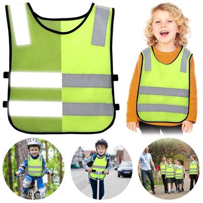 Fluoreszierende Reflektierende Weste Gelb Orange Kinder Schutzweste Neue Sicherheitsweste Kinder