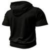 Men's Zip-up Hooded T-Shirt Summer Short Sleeve Hoodie Tee Solid Color Full Zipper Tee Shirt with Pockets for Daily Sports Street Gym