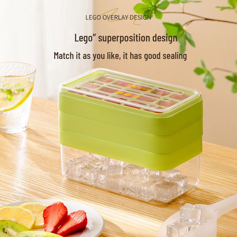 Silicone Multi-Layer Ice Cube Tray with Lid – Easy Release Food-Grade Mold for Home Use