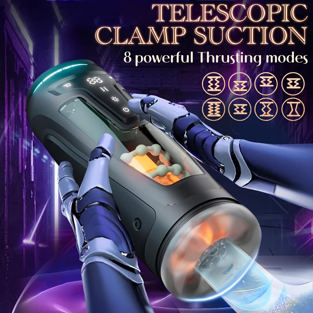 1 Valentine's Day Male Masturbator Gift, 9 Vibrations, 8 Insertion Modes and 2 Heat Levels, Sex Toys, Adult Toys, Penis Pumps
