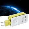Power Strip 1200W 10A Fireproof  Adapter with 4 USB Port for Smartphones Tablet
