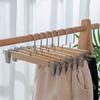 1pcs Vintage Wooden Pants Hangers,Solid Trouser Racks with Adjustable Non-Slip Clips,Home Organizers Hanger for Dress Scarf