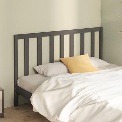 Vidaxl Bed Headboard, Grey, 166X4X100 Cm, Solid Pine Wood