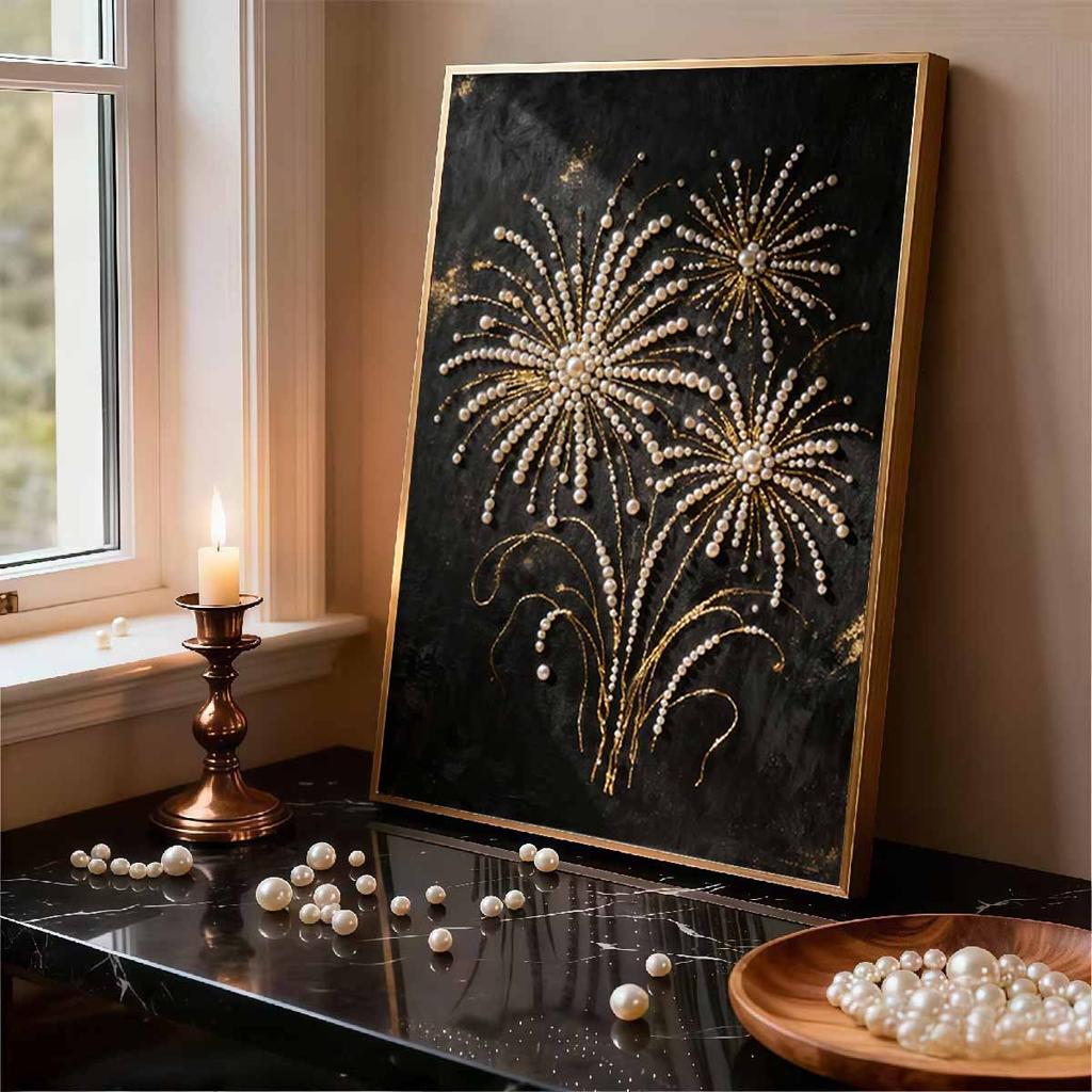 Kristall Perlen Malerei 5D DIY Rahmen Dekoration Malerei Feuerwerk Heim Wand Dekoration Transparent Perlen Edelstein Malerei Bild Kunsthandwerk