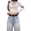Plus Size Women's High-Waisted Straight-Leg Jeans - Spring/Autumn 2025, Versatile, Loose Fit, Slimming Wide-Leg