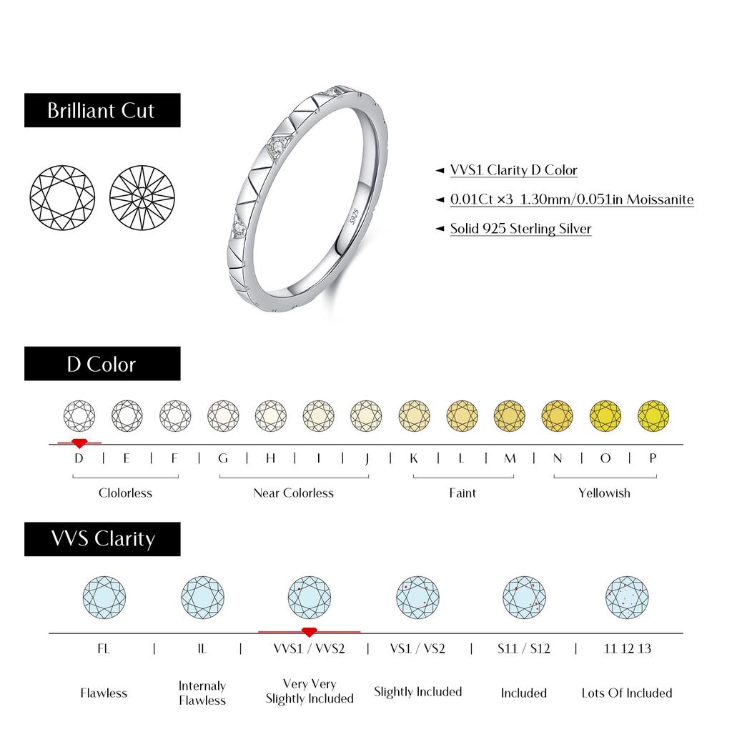MODIAN Moissanite Rings 925 Silver Exquisite Triangle Pattern Sparkling Finger Ring For Women Fine Jewelry