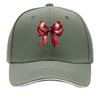 Glossy Red Ribbon Bow Illustration Graphic Sandwich Baseball Cap Unisex Women Sun Cap Outdoor Workouts Hat