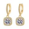 Earrings S925 Sterling Silver Zircon Stud Earrings Women's Earrings Square Bag Earrings Jewelry Sterling Silver Earrings