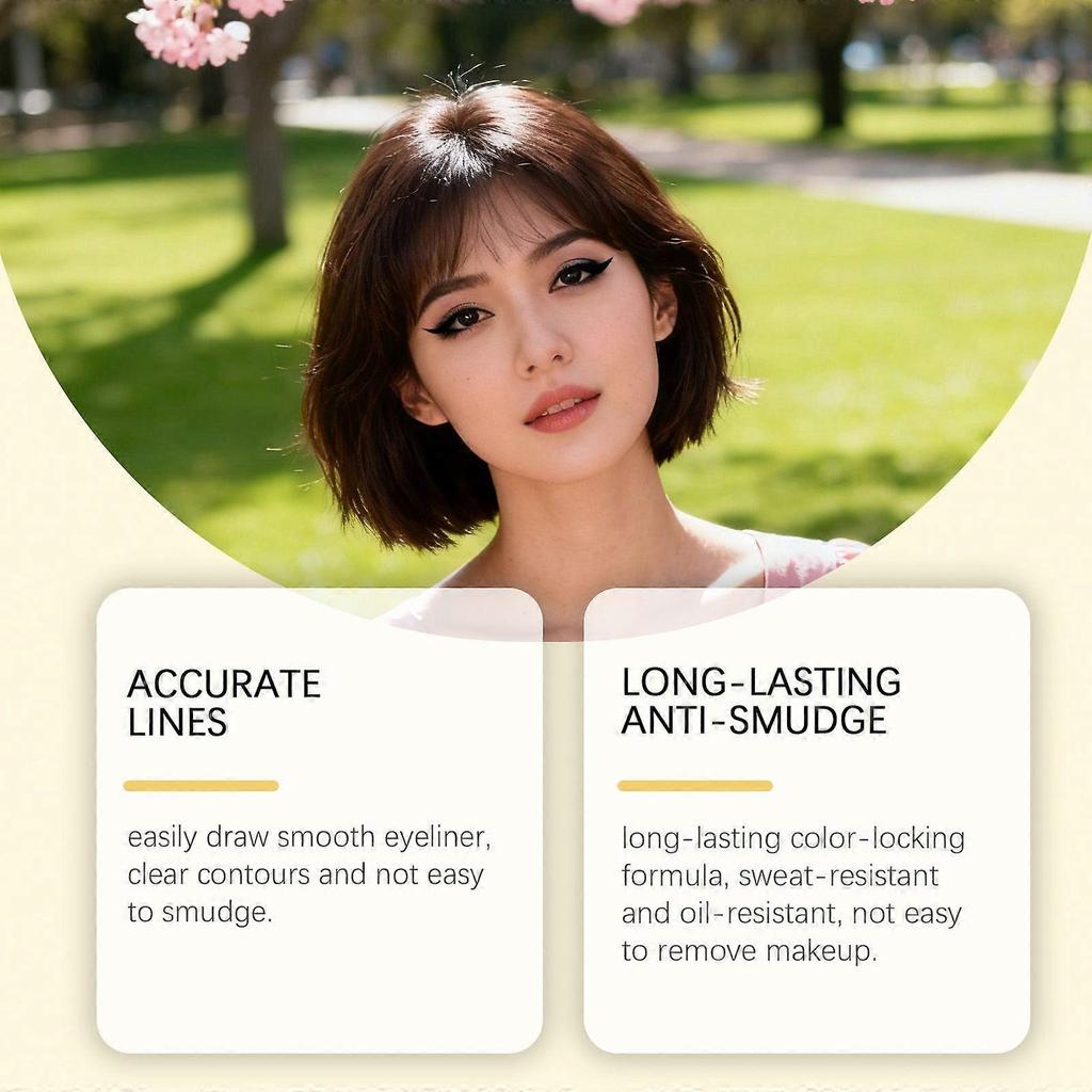 Zephoco Waterproof Liquid Eyeliner Pen, Naturally Smudge-Proof, Smooth Tip For Precise And Flawless Eyeliner