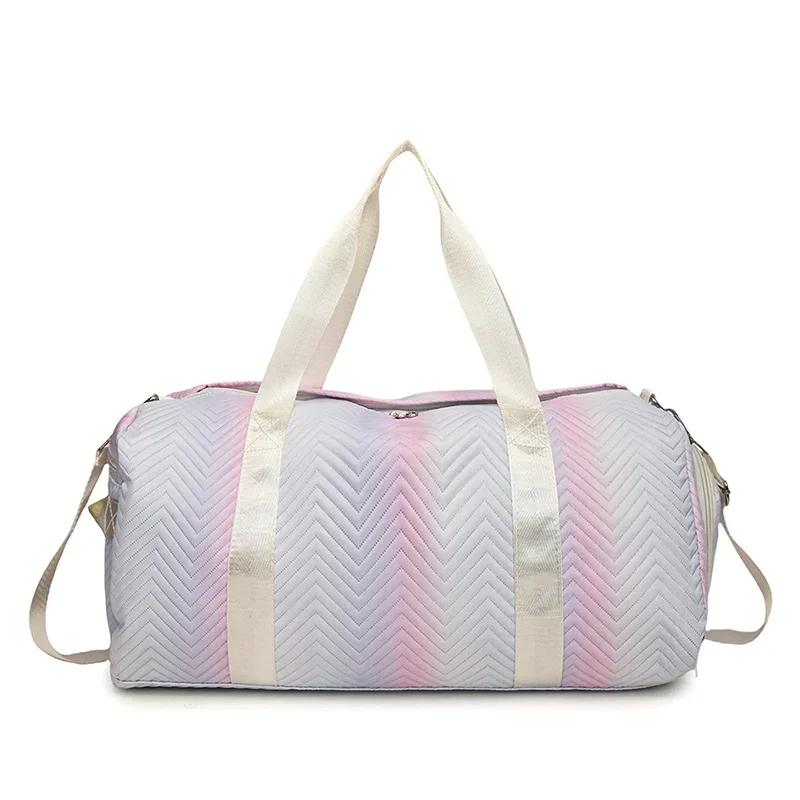 

Повседневная дорожная сумка на молнии для женщин с прострочкой, элегантная стеганая сумка, универсальная спортивная сумка с верхней ручкой