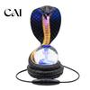 Office Table Decor Snake Shaped Desk Lamp, Resin LED Light with RGB Color USB Powered Night Lamp Changing, Faux Crystal Ball for Bedroom Gaming