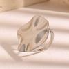 European Light Luxury Women's Stainless Steel Open Ring - High-Grade, Fade-Resistant, Titanium Steel, Exquisite Design
