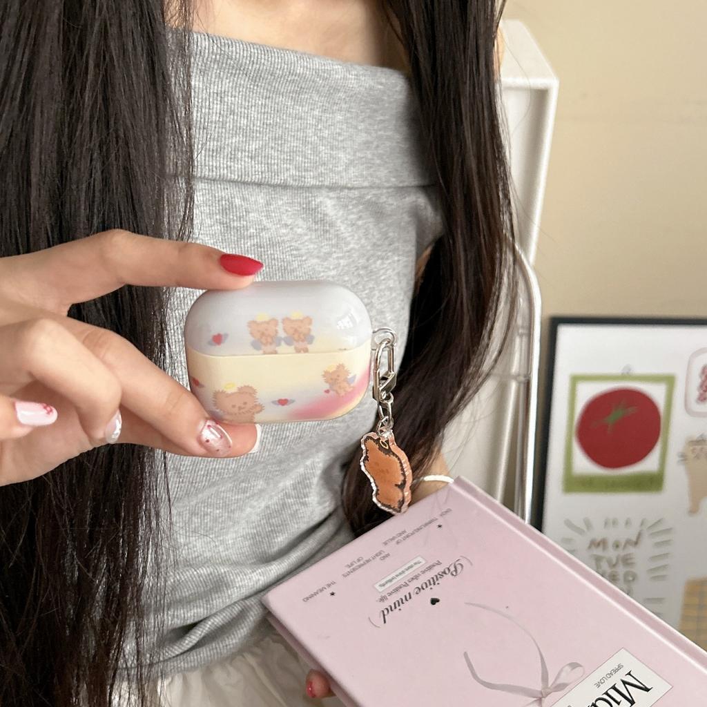 Cute strawberry angel bear suitable for AirPods1 earphone case Apple airpodspro1 protective case 1/1st generation