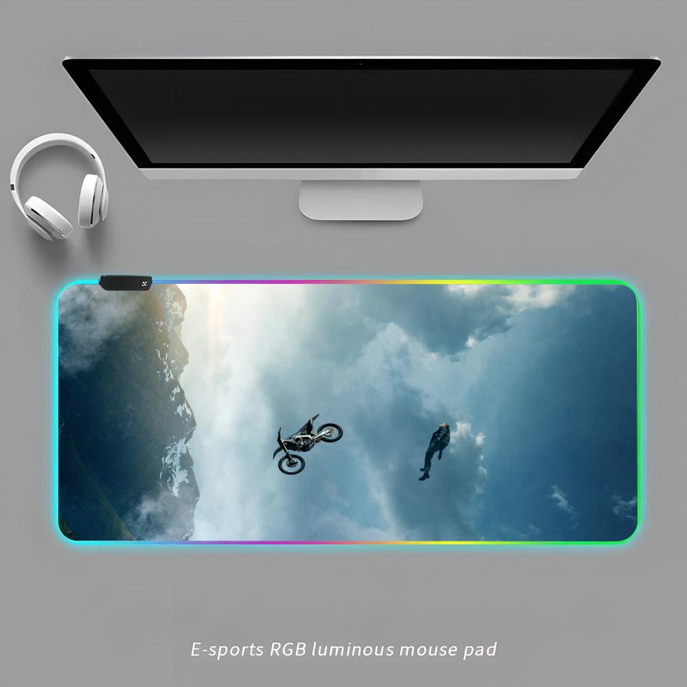 

M-Mission-NS S-Impossible-ES Mouse Pad RGB Gaming Mouse Pad Desk Mat HD Gamer Large LED Light XXL MousePads RGB600x300x3mm