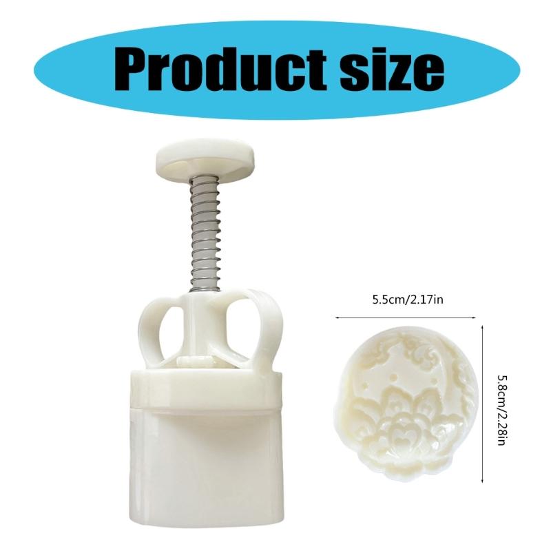 Moon and Flower Designs Mooncakes Press Durable Mooncakes Pattern Maker 75g Molds for Professional Bakers and Hobbyists