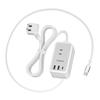 Stylish 2m USB-C Extension Cord, Power Strip, Outlet Tap, Octopus-shaped Outlet, Table Tap, USB-C, Built-in Retractable Cable, PD Compatible, Slim, TE