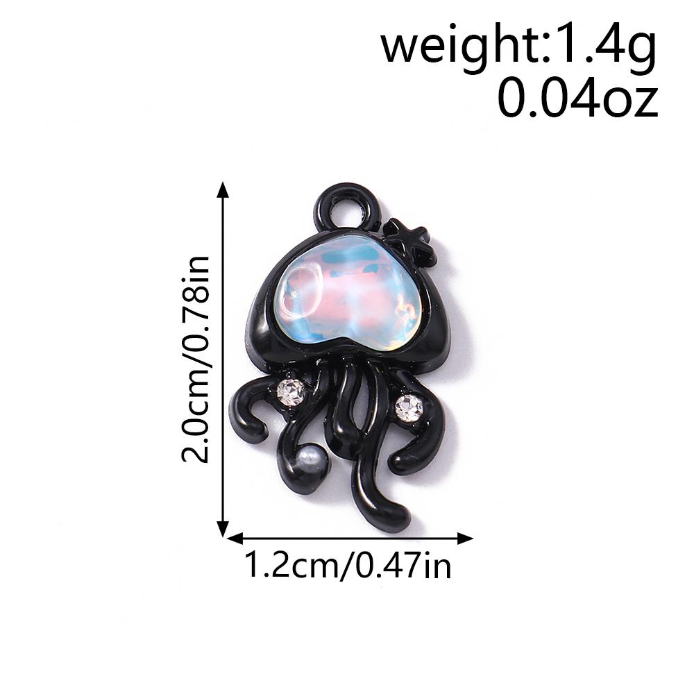5 Stück Süße Kristall Zirkonia Quallen Anhänger für Schmuckherstellung Halskette Ohrringe Armband DIY Handgemachter Schmuck
